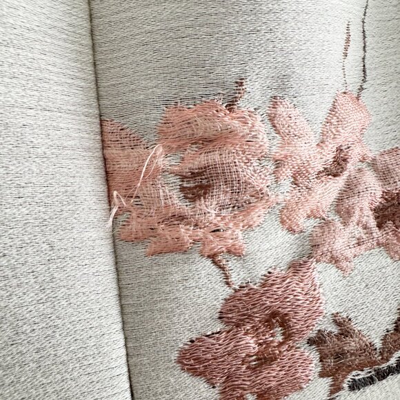 CO Pink Floral Jacquard Dress in Beige, size Medium (Fits size Small) - Picture 5 of 10